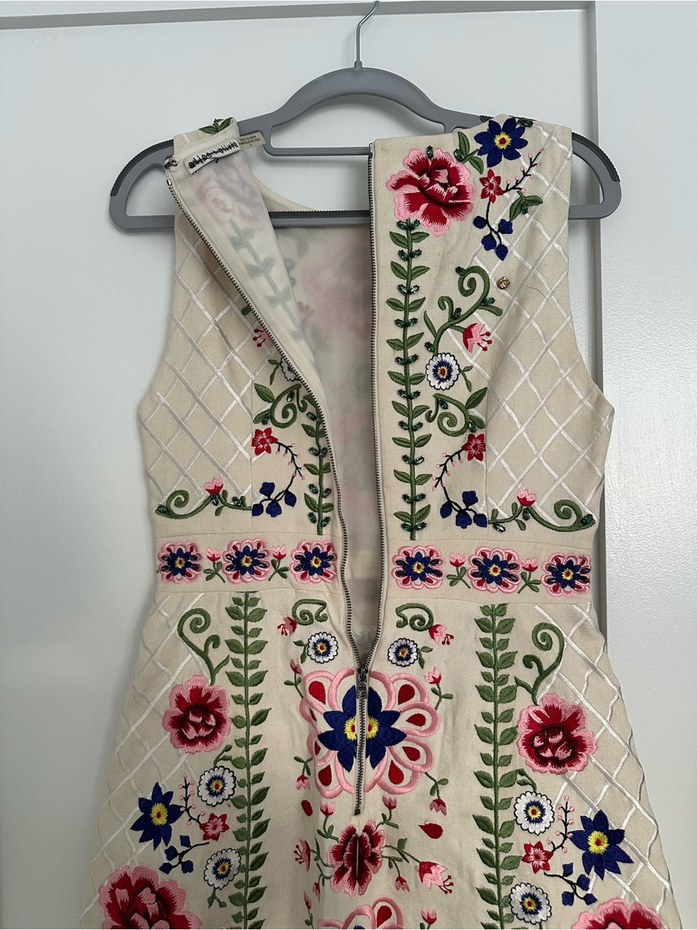 Alice + Olivia Lindsey Embroidered and Embellished Mini Dress - Picture 6 of 9